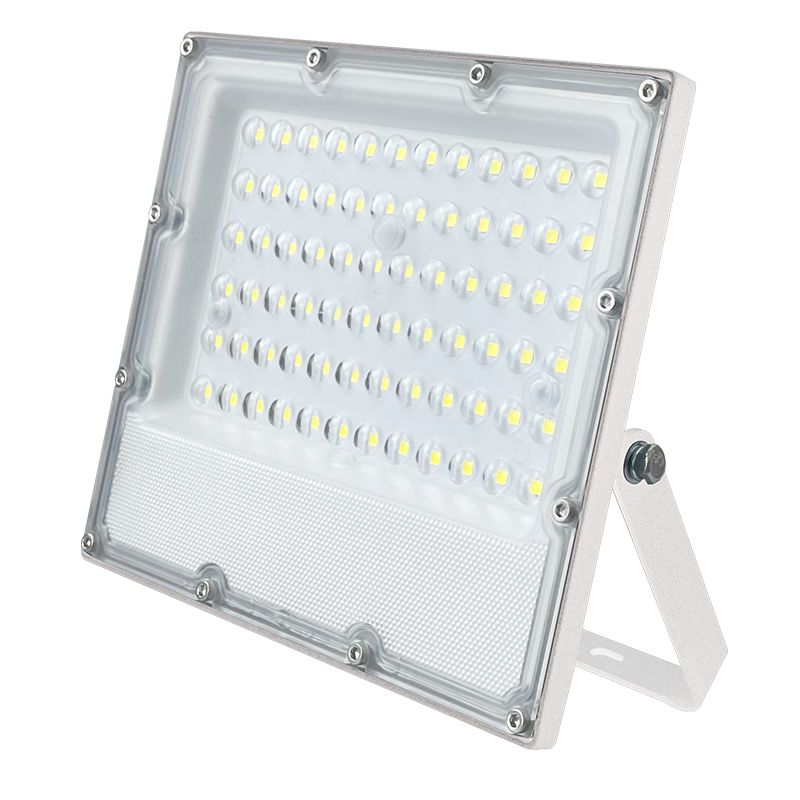 LED WHITE SMD FLOOD LUMINAIRE IP65 50W 4000K 6000Lm 100-277V RA80 IK08 5YRS BREATHING VALUE ACA J5040W