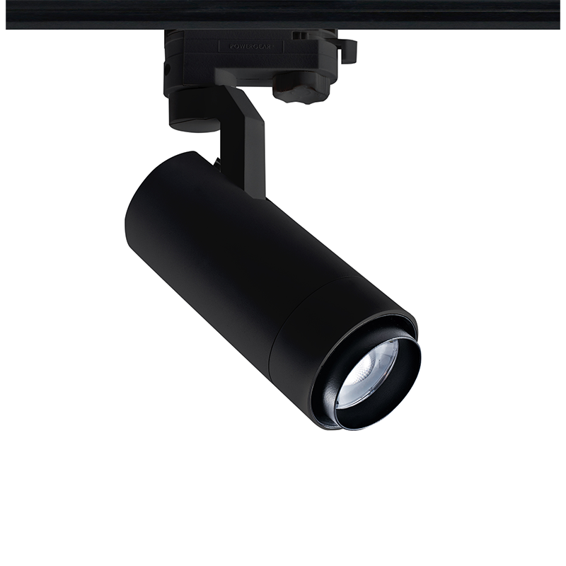 SAND BLACK LED ZOOMABLE TRACK LUMINAIRE 15W 4000K 3-PHASE 20-50° 1500LM MAX. 230V AC Ra80 5YRS ACA MEL1540B4