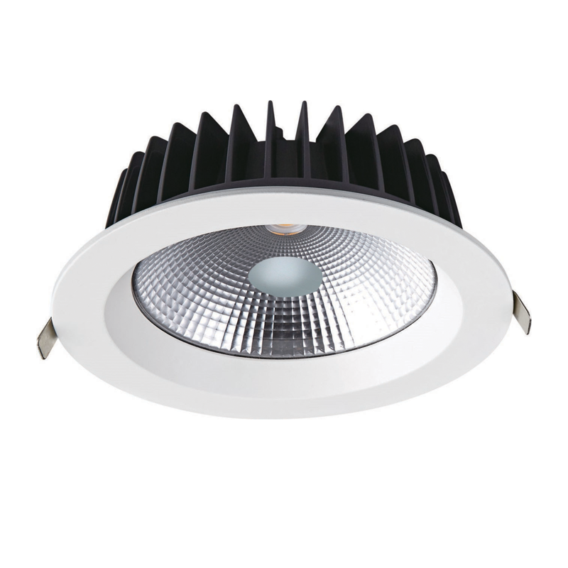 LED ΛΕΥΚΟ ΧΩΝΕΥΤΟ ΦΩΤΙΣΤΙΚΟ 40W 6500K 5000Lm 100° 230V AC Ra80 Φ230*77MM 5YRS ACA VIDO4065