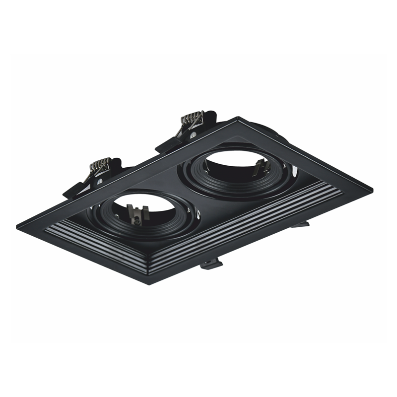 BLACK COLOR SPOT 2xGU10 130x225 ACA XMGU2B