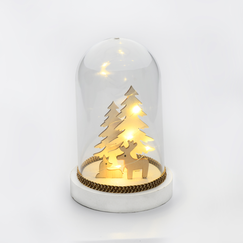 "PLASTIC COVER CHRISTMAS MOTIFS" ΕΛΑΦΙΑ 8 MINI LED ΛΑΜΠΑΚ ΜΠΑΤΑΡ(2xAAA) ΘΕΡΜΟ ΛΕΥΚΟ IP20 D12x18cm ACA XPDEERSWW3A