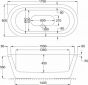 Μπανιέρα Ελεύθερης Τοποθέτησης Μ175*Π80 εκ. Carron Carronite Halcyon Oval 449C 