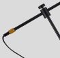 SE21-GM-39-SH1 ADEPT FLOOR LAMP Gold Matt and Black Metal Floor Lamp Grey Shade+ HOMELIGHTING 77-8346