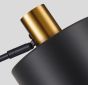 SE21-GM-9-MS1 ADEPT WALL LAMP Gold Matt and Black Metal Wall Lamp Black Metal Shade+ HOMELIGHTING 77-8359