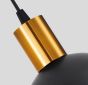 SE21-GM-9-MS3 ADEPT WALL LAMP Gold Matt and Black Metal Wall Lamp Black Metal Shade+ HOMELIGHTING 77-8361