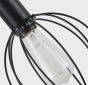 SE21-BL-4-5BL-GR12 ADEPT FLEX Black Pendant Black Metal Grid+ HOMELIGHTING 77-8906
