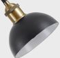 SE21-BR-10-3BL-MS123 MAGNUM FLEX Bronze Metal Pendant Black Metal Shade+ HOMELIGHTING 77-8970