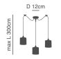 SE21-BL-B10-BL3-SH2 ADEPT PENDANT Grey Shade Pendanr+ HOMELIGHTING 77-9016