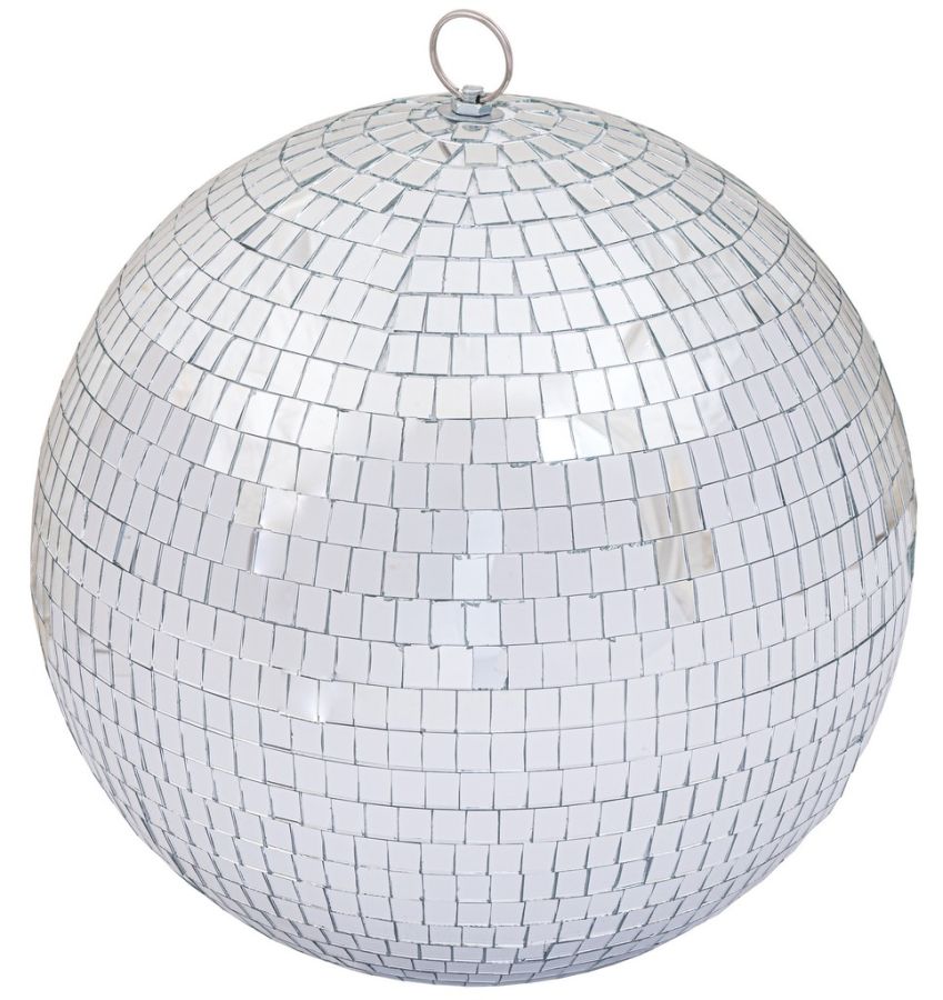Ασημί Disco Πλαστική Χριστουγεννιάτικη Μπάλα 40cm Lianos 23630