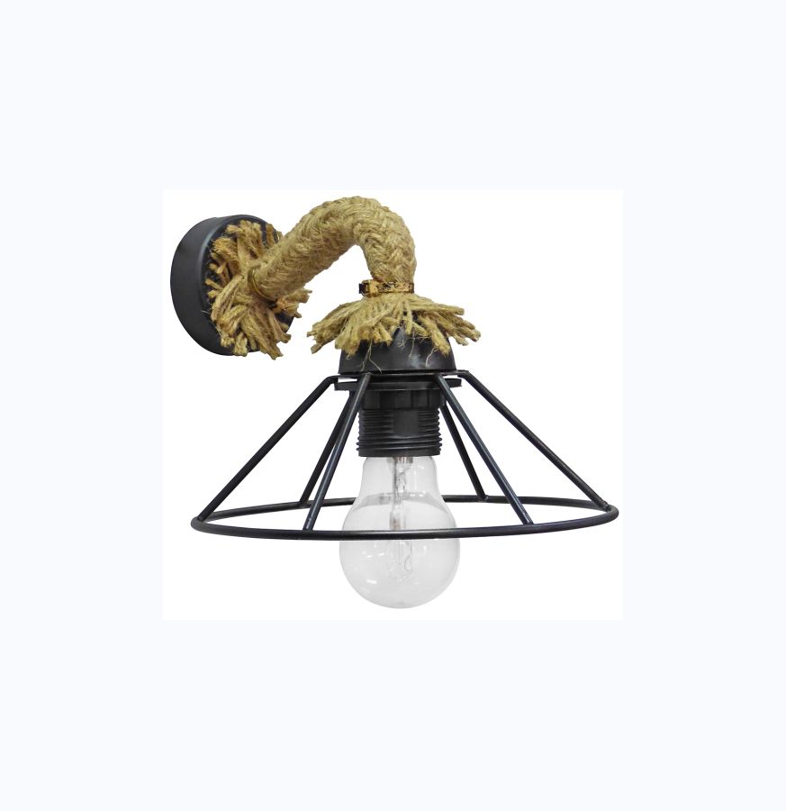 Φωτιστικό επιτοίχιο σχοινί UT-350AP Φ19 ROPE 1/L UT-BLACK Heronia 31-0931