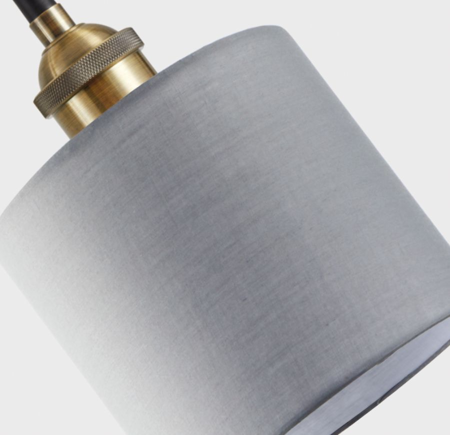 SE21-BR-10-3BL-SH2 MAGNUM BRONZE Grey Shade Pendant+ HOMELIGHTING 77-8736