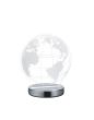 Φωτιστικό Επιτραπέζιο "Υδρόγειος" ,Led 7w 400lm 3000-4000-6000K Μέταλλο Χρωμέ-Ακρυλικό με σχέδια, Trio Lighting Globe R52481106