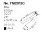 Φωτιστικό spot LED 10W, 3CCT, 24° για μαγνητική ράγα 220V, σε μαύρη απόχρωση D:4,5x10cm TM20120