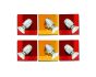 GU1094J-3B (x2) Colours Spot Packet Chrome metal rotating spot with decorative red and yellow g HOMELIGHTING 77-8863