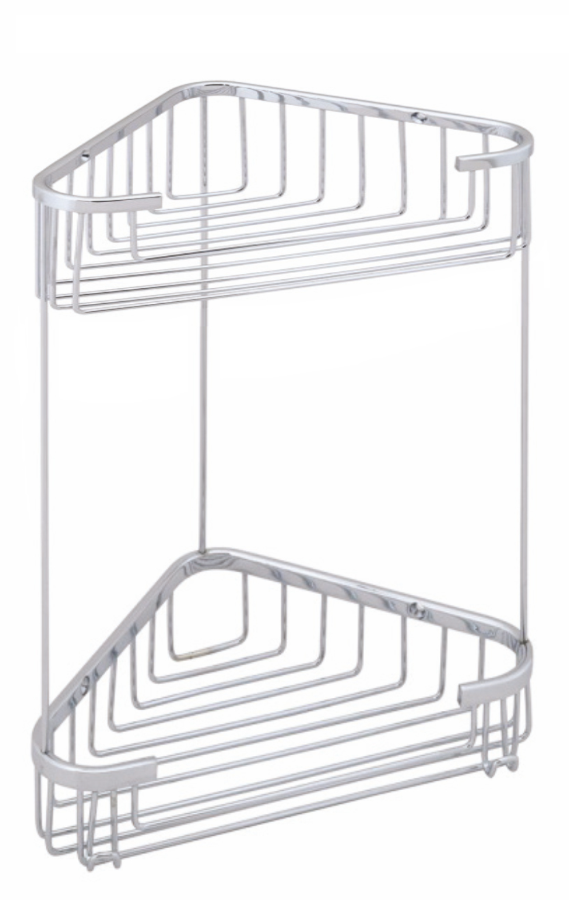 Σπογγοθήκη Γωνιακή Διπλή Χρώμιο Bronze Art Σπογγοθήκες MH02-23-10-2