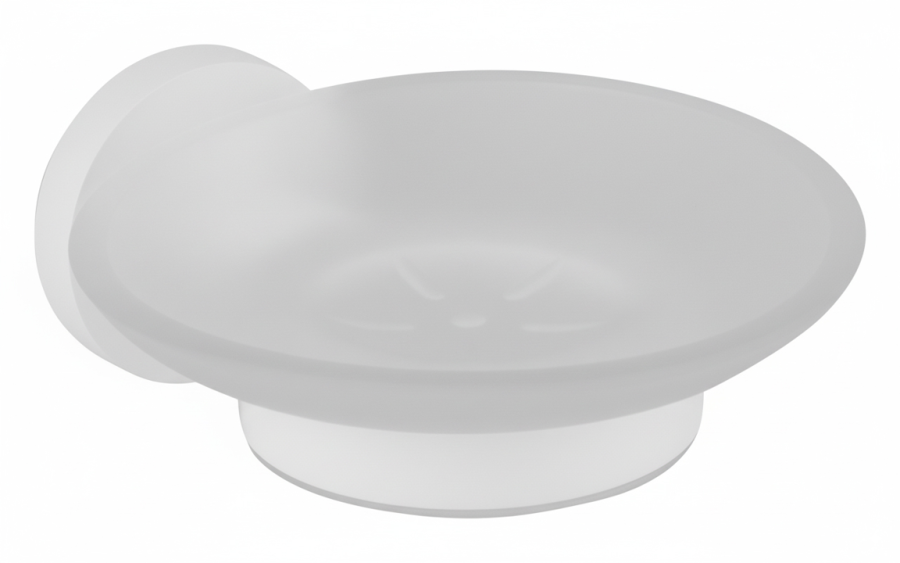 Σαπουνοθήκη Γυαλί Λευκό Bronze Art Loft-500 1050-AA