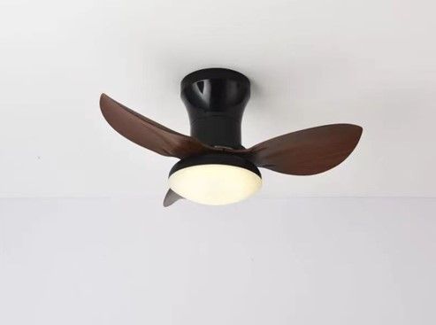 SE LED F65 ADAM BLACK-BROWN FAN 25W SΜΑRT WITH CONTROL 65x65x20cm 3000k-6500k 85-265V 2 YEARS W HOMELIGHTING 77-50628