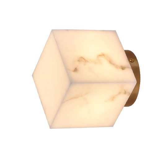 Επίτοιχο φωτιστικό, Alabaster, 1XG9 D:14X12cm43071