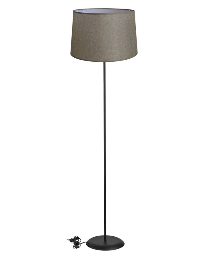 HFLB-06 ΚΩΝ.Φ35 FLOOR LAMP BLACK-ΑΜΜΟΥ ΔΑΠΕΔΟΥ ΜΕ ΑΜΠΑΖΟΥΡ Φ35 ΚΩΝΙΚΟ Heronia 14-0408