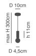 SE21-NM-4-3NM-MS1 ADEPT TUBE Nickel Matt Pendant Black Metal Shade+ HOMELIGHTING 77-8453