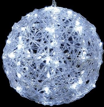 100Led Φωτιζόμενη Ακρυλική Μπάλα Με Ψυχρό Φωτισμό Και Μετασχηματιστή Ip44,35cm Lianos 52198