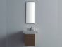 Σετ Έπιπλο Μπάνιου-Νιπτήρας Τύπου Corian 40cm-Καθρέπτης 40x100cm, Χρώμα Cherry ECO-40A FT21.040.006C 
