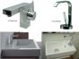 Σετ Έπιπλο Μπάνιου-Νιπτήρας Τύπου Corian 40cm-Καθρέπτης 40x100cm, Χρώμα Cherry ECO-40A FT21.040.006C 