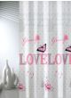 Κουρτίνα Μπάνιου 180*200εκ. Υφασμάτινη Polyester Joy Bath Love 002-00003