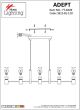 SE21-BL-120 ADEPT BLACK METAL PENDANT Γ4 HOMELIGHTING 77-8249