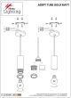 SE21-GM-4-5BL-GL2 ADEPT TUBE Gold Matt Pendant Smoked Glass+ HOMELIGHTING 77-8586