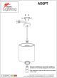 SE21-BL-B10-BL6-SH123 ADEPT FLEX White, Grey, Brown Fabric Shade Pendant+ HOMELIGHTING 77-8963