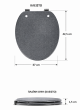 Καπάκι Λεκάνης από MDF 42.5x37x1.5cm Silver MRShome DF-0054000