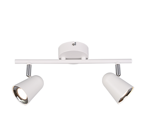 Σποτ Δίφωτη Ράγα Λευκό Ματ 34cm LED 2x3,5w 3000K 2x400lm Trio Lighting Toulouse R82122131