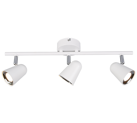 Σποτ Τρίφωτη Ράγα Λευκό Ματ 48cm LED 3x3,5w 3000K 3x400lm Trio Lighting Toulouse R82123131