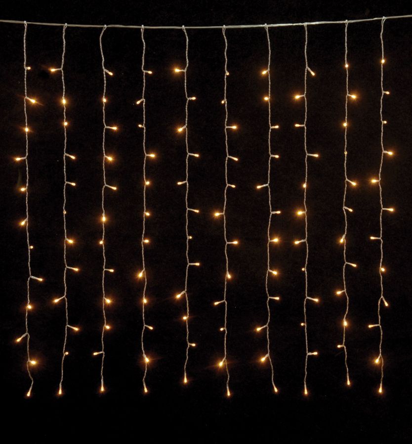 540 Led Συμμετρική Κουρτίνα All Flasher Με Μετασχηματιστή Ιp44 Και Επέκταση 200 x 300(h)cm,Με Διάφανο Καλώδιο/Θερμό Λαμπάκι (Kelvin: 2.500 - 3.000) Lianos 73102