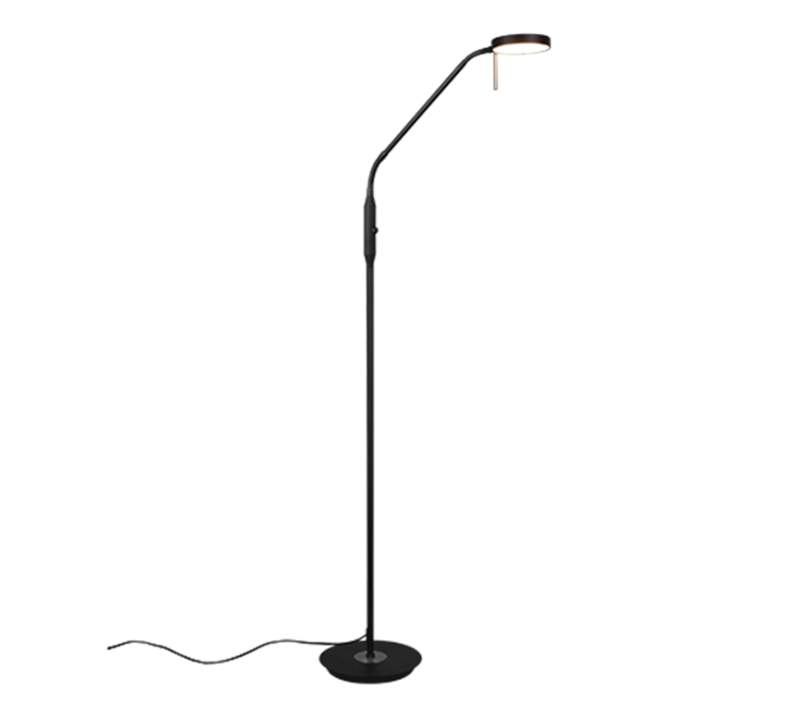 Φωτιστικό Δαπέδου Black Mat 25xH145cm Led 12w 2300-3000-4000K 1400lm Trio Lighting Monza 423310132