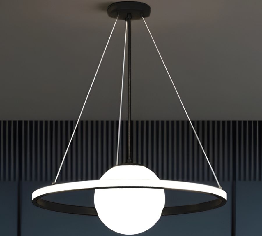 SE LED 50 PAULA PENDANT BLACK 24W 3CCT+E14 40x100cm IP20 220V 2 YEARS WARRANTY A1 HOMELIGHTING 77-50643
