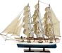 Ξύλινο Καράβι Ιστιοφόρο Cutty Sark 50x10xH45cm,Χρώμα Λευκό -Μπλε 31110