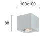 Σποτ Οροφής Τετράγωνο Μονόφωτο Ρυθμιζόμενο 100x100xH88mm 1xGU10 Λευκό Viokef Arion 4260900