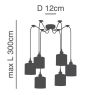 SE21-BR-10-BL6-SH3  MAGNUM BRONZE Brown Shade Pendant+ HOMELIGHTING 77-8740