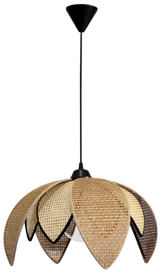 ΗΚ-70 1/L 2-ΧΡΩΜΟ ΨΑΘΑ ΦΥΛΛΑ BROWN-NATURAL ΚΡΕΜΑΣΤΟ RATTAN Heronia 14-0323