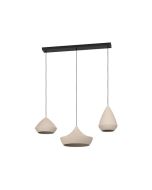 Eglo Κρεμαστό Φωτιστικό Τρίφωτο για Ντουί E27 Μπεζ 390269