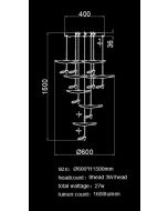 PDC 1290-9 ΠΟΛΥΦΩΤΟ ΜΠΡΟΥΤΖΙΝΟ  LED ΜΕ ΦΥΛΛΑ ΝΟΥΦΑΡΑ ΧΡΥΣΑ ARlight 0104566