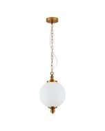 SE21-AB-25 LOCKE ANTIQUE BRASS PENDANT & OPAL GLASS Γ3 HOMELIGHTING 77-8218