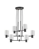 SE21-BL-100-SH1 ADEPT BLACK PENDANT WHITE SHADE+ HOMELIGHTING 77-8295