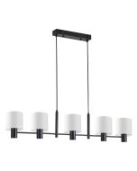 SE21-BL-120-SH1 ADEPT BLACK PENDANT WHITE SHADE+ HOMELIGHTING 77-8293