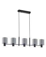 SE21-BL-120-SH2 ADEPT BLACK PENDANT GREY SHADE+ HOMELIGHTING 77-8294
