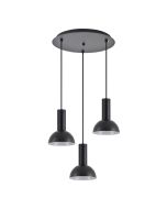 SE21-BL-4-3BL-MS3 ADEPT TUBE Black Pendant Black Metal Shade+ HOMELIGHTING 77-8558