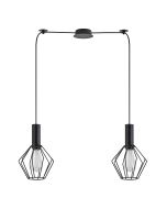 SE21-BL-4-BL2-GR1 ADEPT TUBE Black Pendant Black Metal Grid+ HOMELIGHTING 77-8529