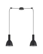 SE21-BL-4-BL2-MS2 ADEPT TUBE Black Pendant Black Metal Shade+ HOMELIGHTING 77-8550